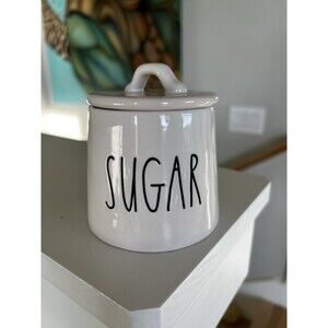 Rae Dunn Artisan Collection SUGAR Lidded Jar Bowl By Magenta Dishwasher Safe